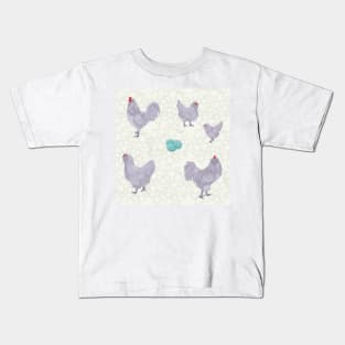 Lavender Ameraucana Pattern Cream Kids T-Shirt